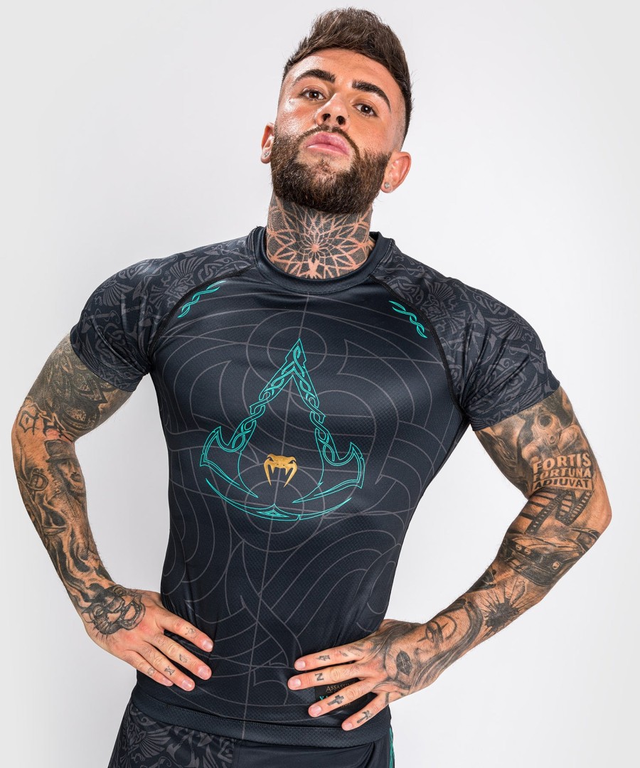 rashguard venum assassin creed reloaded - krátký rukáv - černý