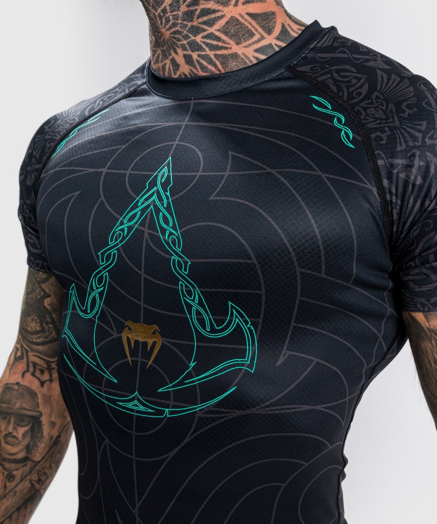 rashguard venum assassin creed reloaded - krátký rukáv - černý