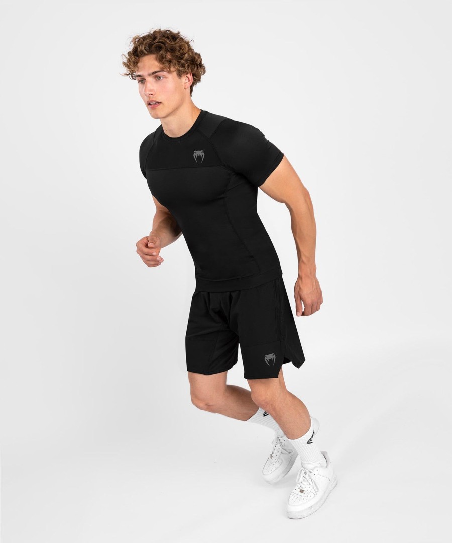 rashguard s krátkým rukávem venum g-fit air - černý