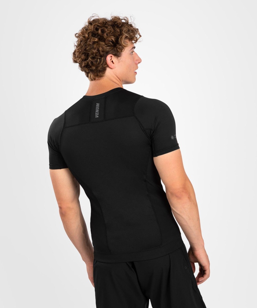 rashguard s krátkým rukávem venum g-fit air - černý