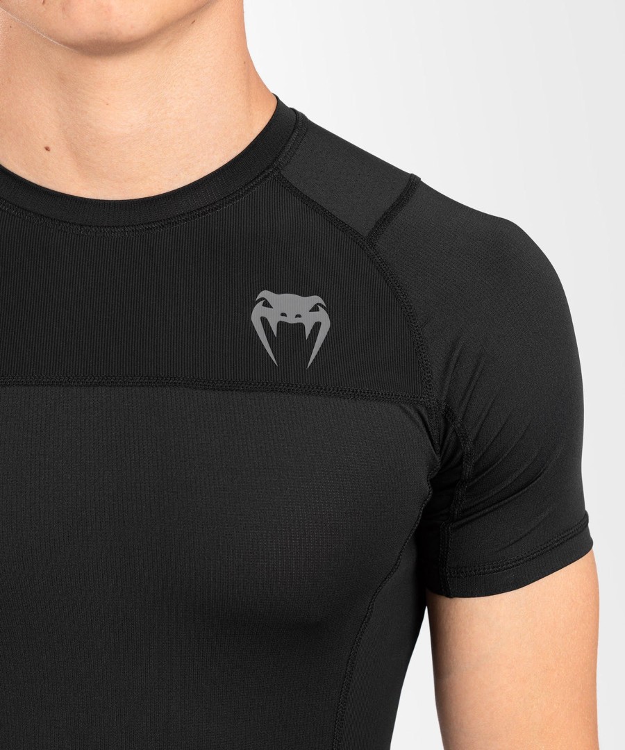 rashguard s krátkým rukávem venum g-fit air - černý