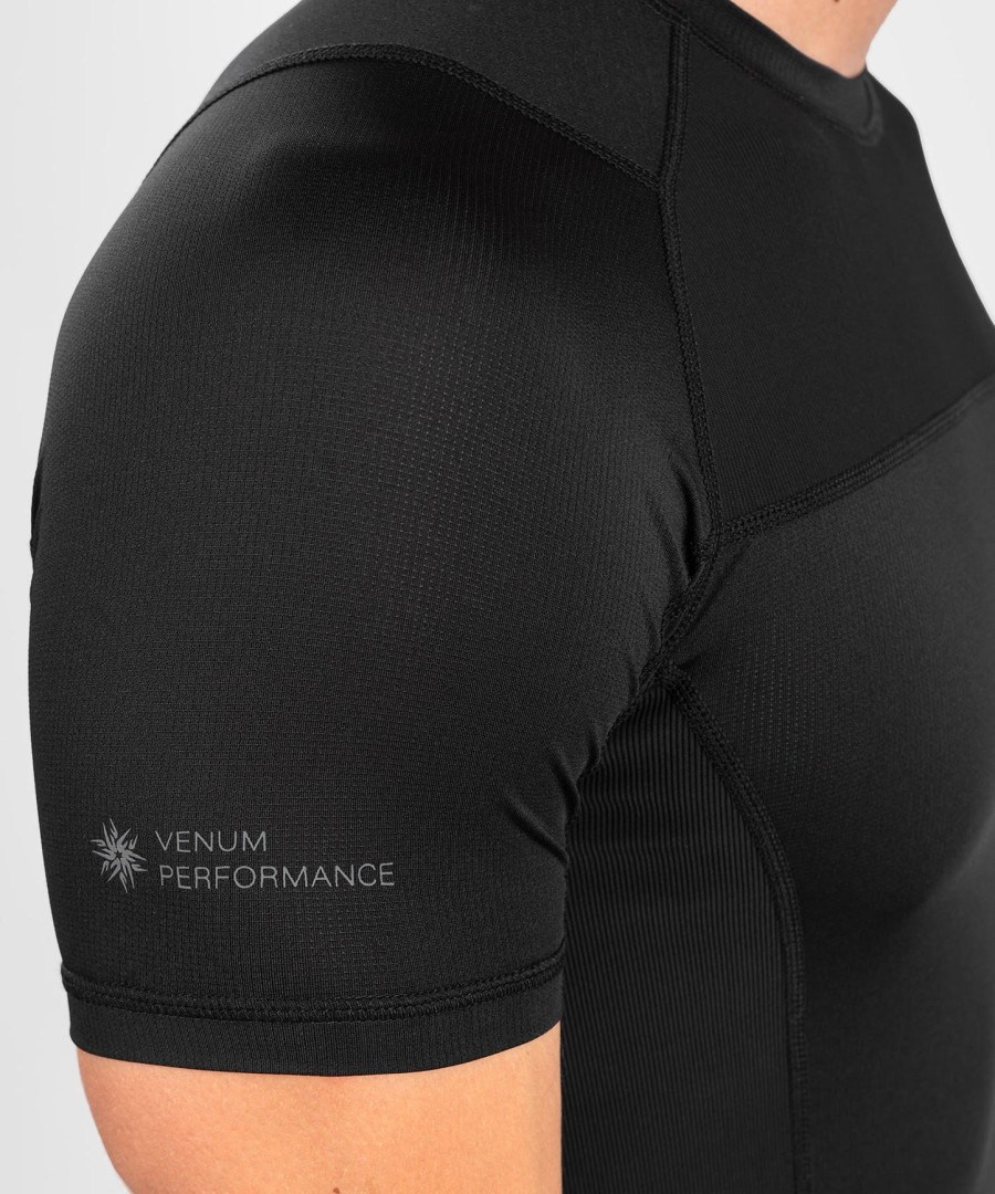 rashguard s krátkým rukávem venum g-fit air - černý