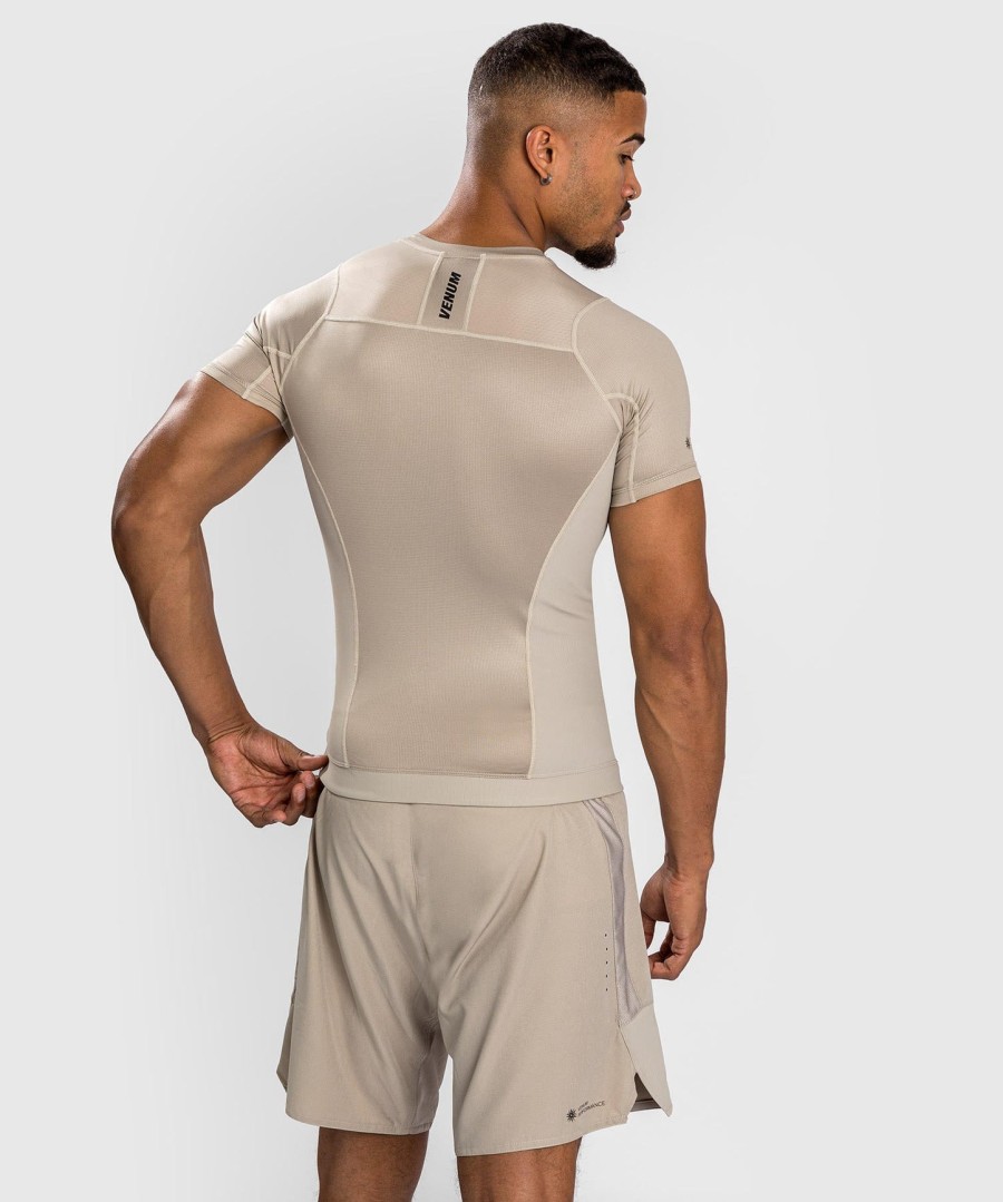 rashguardy venum g-fit air s krátkým rukávem - pískové