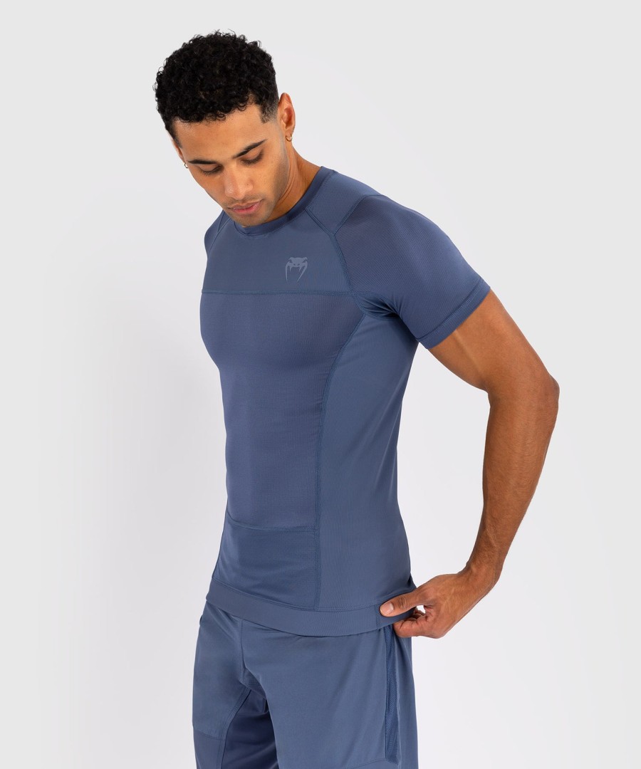 pánský rashguard venum g-fit air s krátkým rukávem - mlhavě modrý