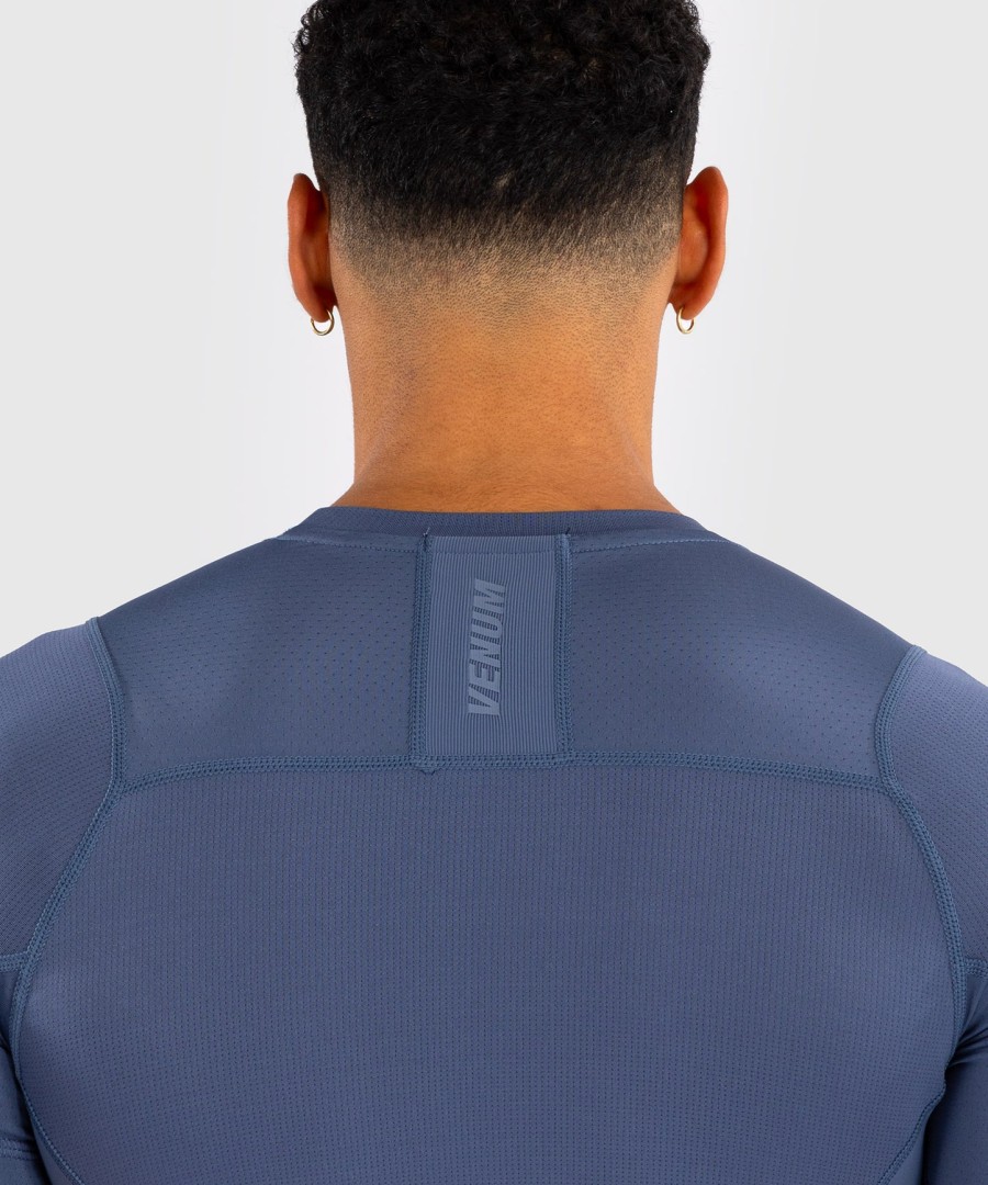pánský rashguard venum g-fit air s krátkým rukávem - mlhavě modrý