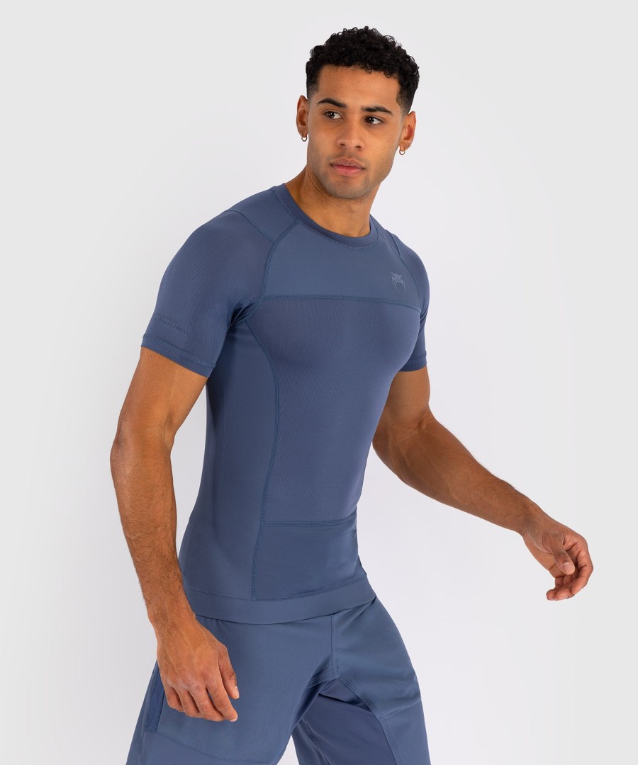 pánský rashguard venum g-fit air s krátkým rukávem - mlhavě modrý