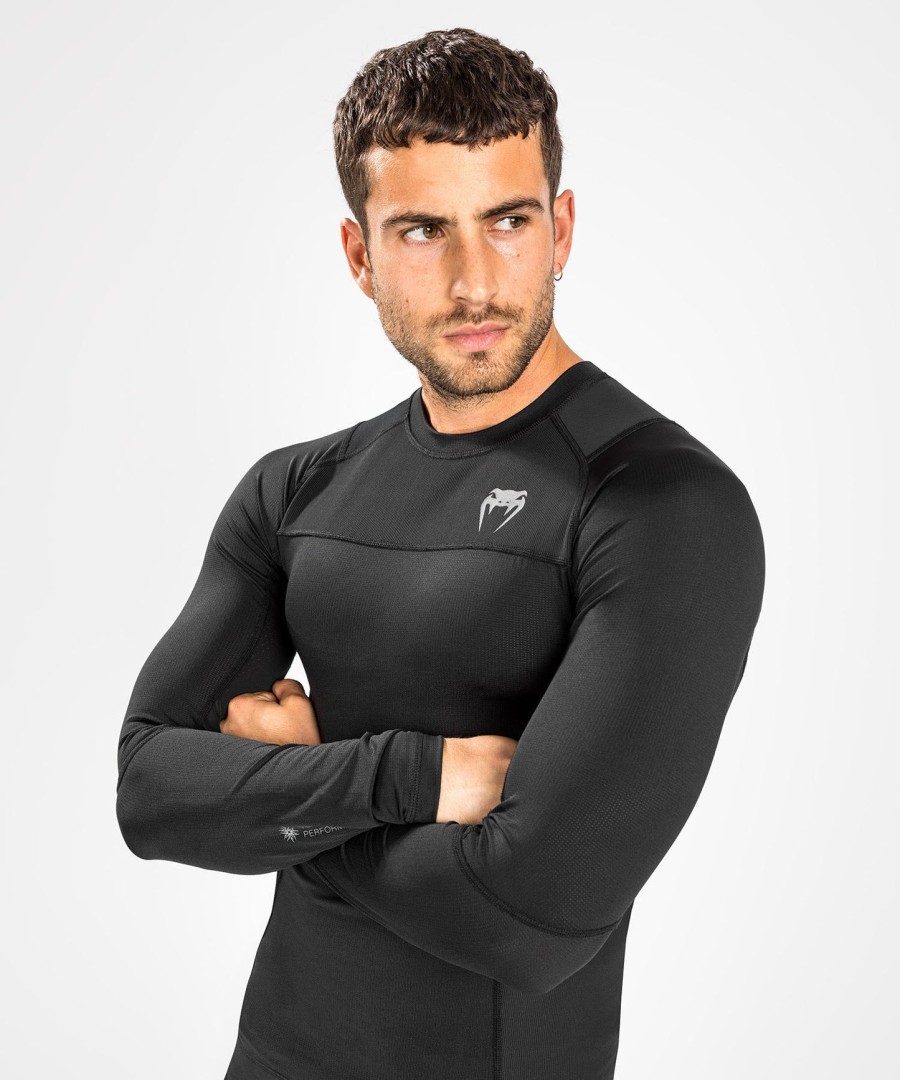 rashguardy venum g-fit air s dlouhým rukávem - černé