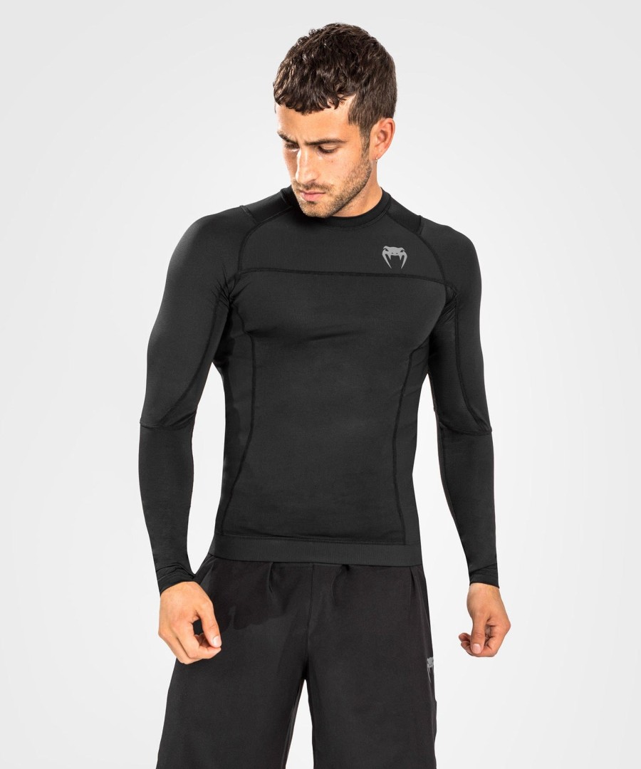 rashguardy venum g-fit air s dlouhým rukávem - černé