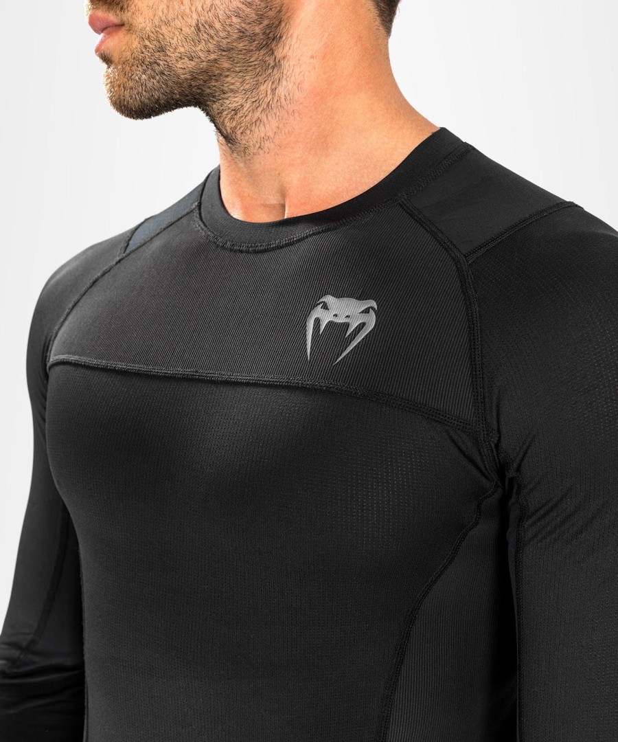 rashguardy venum g-fit air s dlouhým rukávem - černé