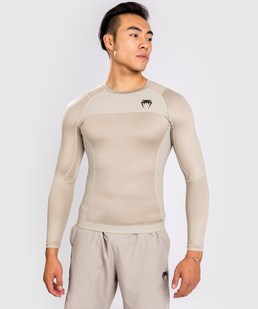 rashguard s dlouhým rukávem venum g-fit air - pískový