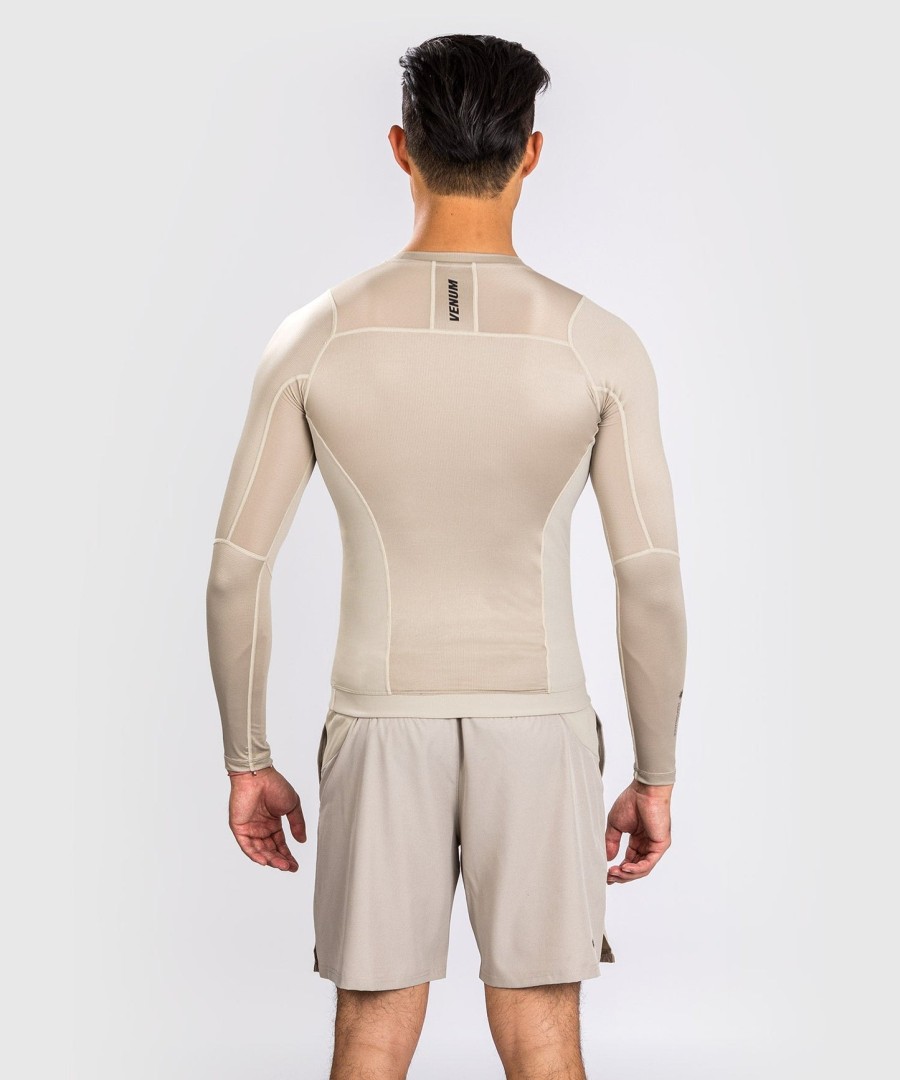 rashguard s dlouhým rukávem venum g-fit air - pískový