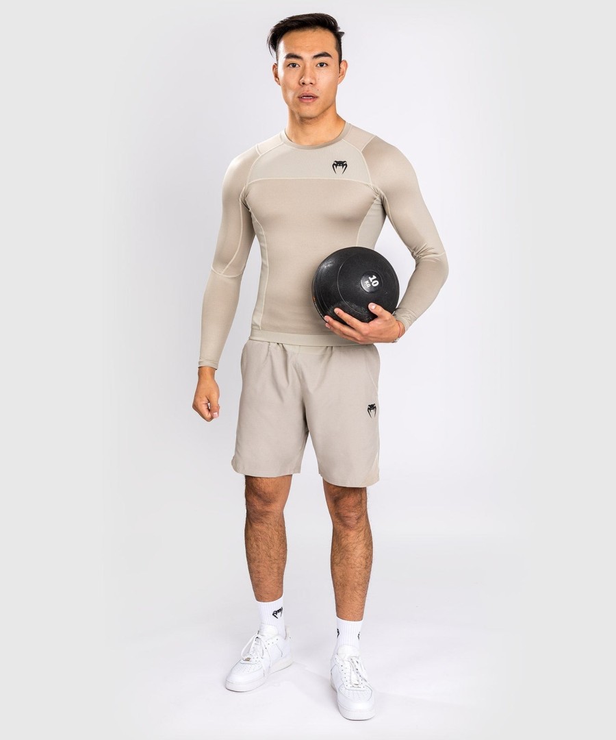 rashguard s dlouhým rukávem venum g-fit air - pískový