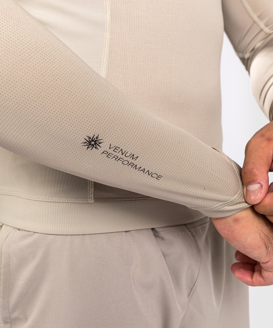 rashguard s dlouhým rukávem venum g-fit air - pískový