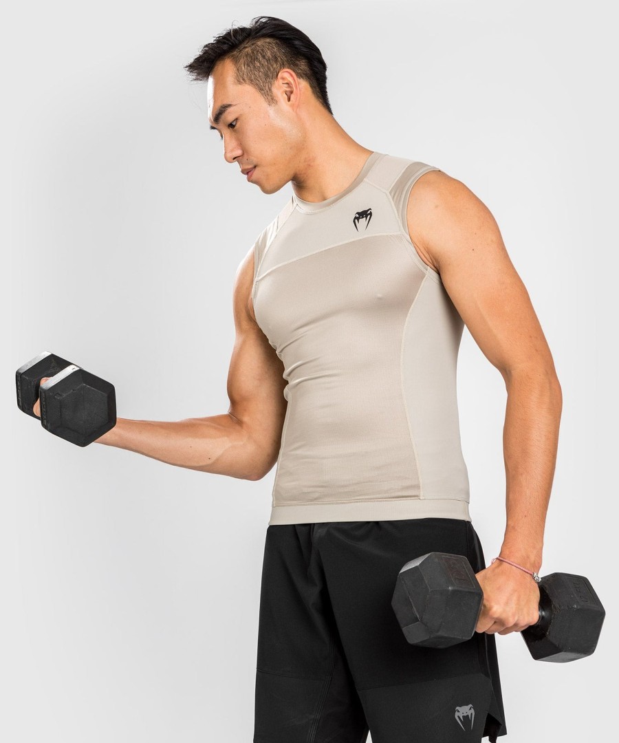 rashguard venum g-fit air bez rukávů - pískový