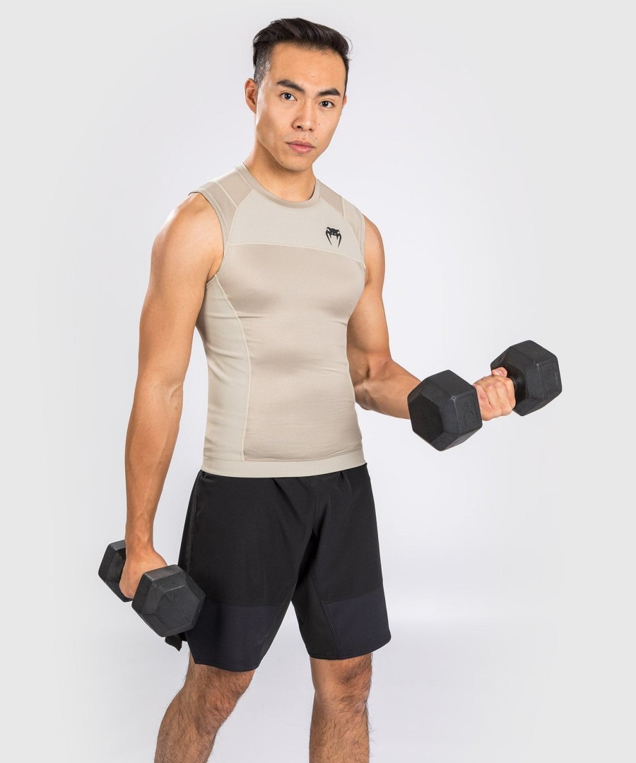 rashguard venum g-fit air bez rukávů - pískový