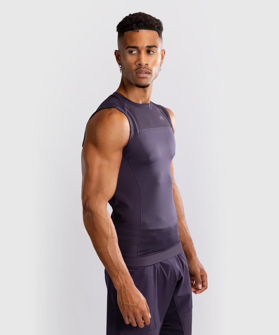 pánský rashguard venum g-fit air bez rukávů - tmavě fialový