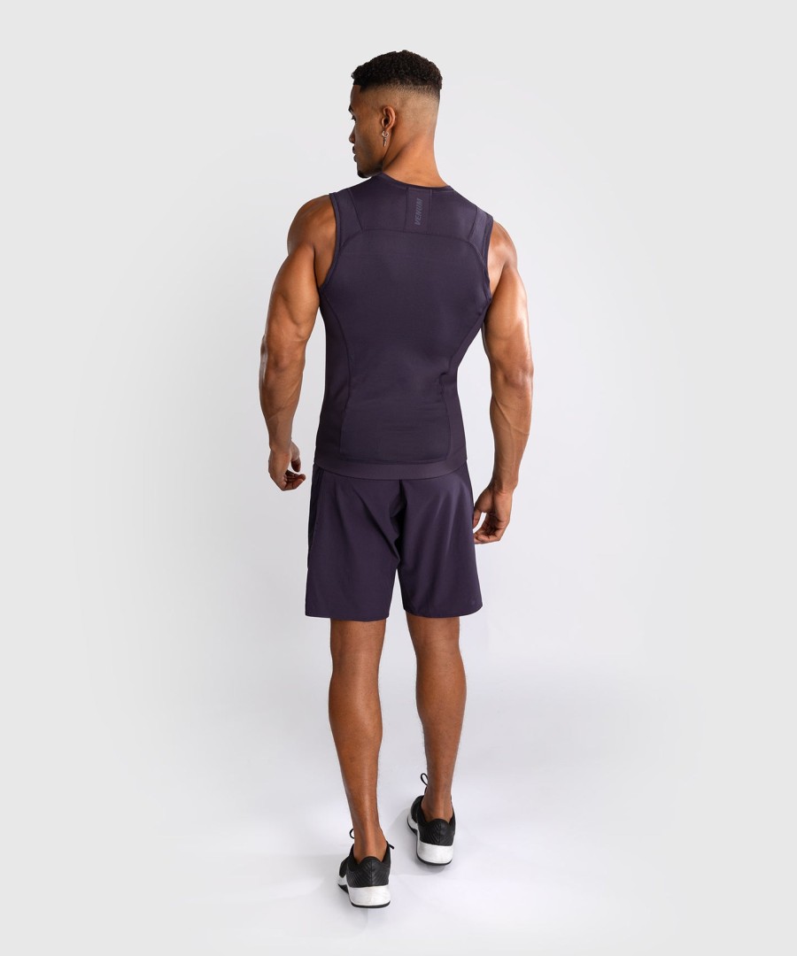 pánský rashguard venum g-fit air bez rukávů - tmavě fialový