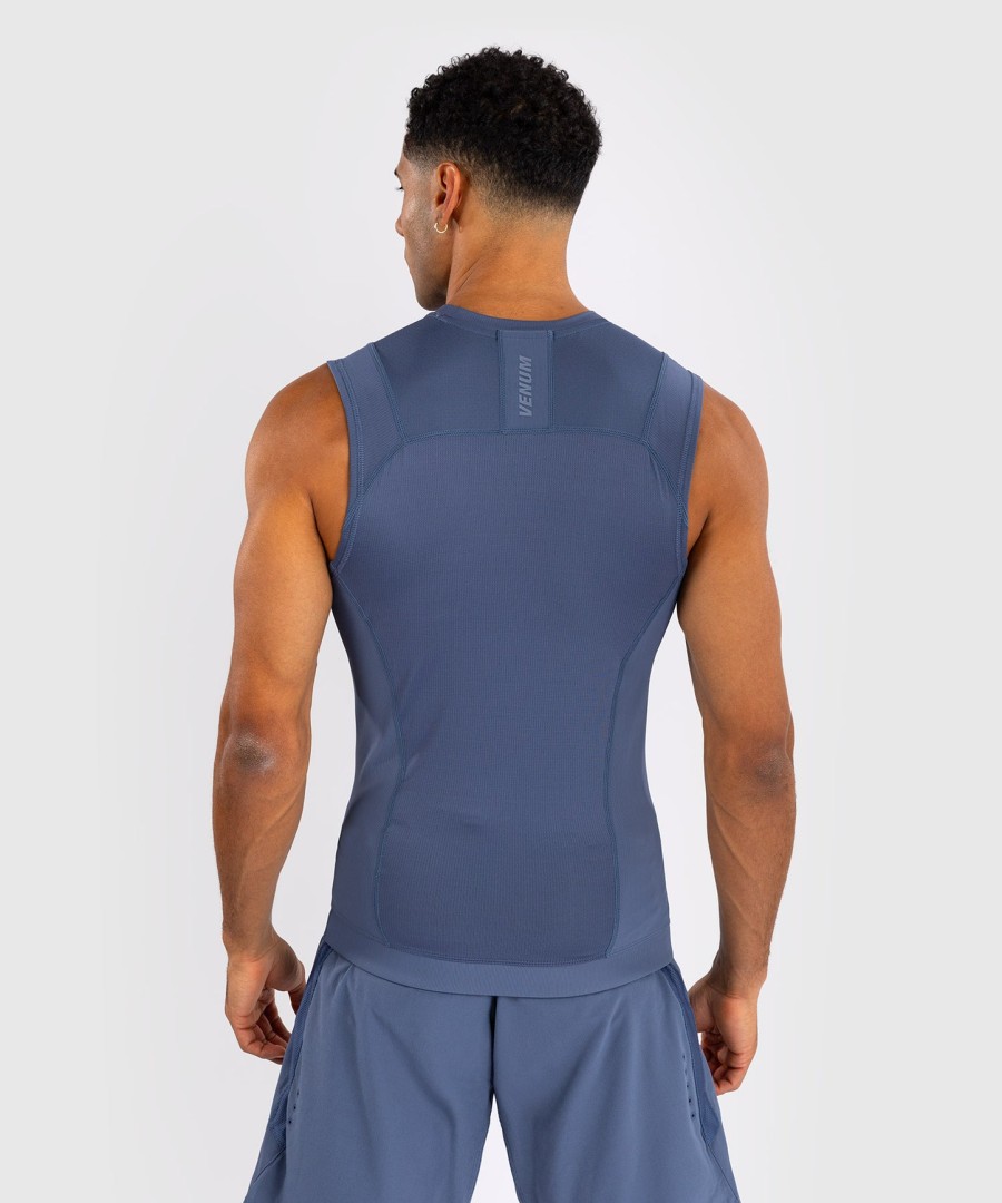 pánský rashguard venum g-fit air bez rukávů - mlhavě modrý