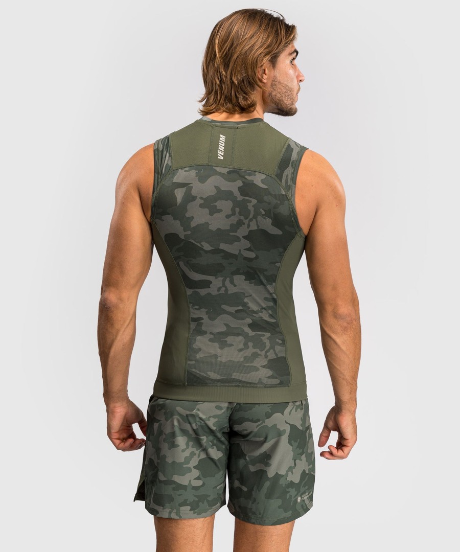 pánský rashguard venum g-fit air bez rukávů - armádní kamufláž