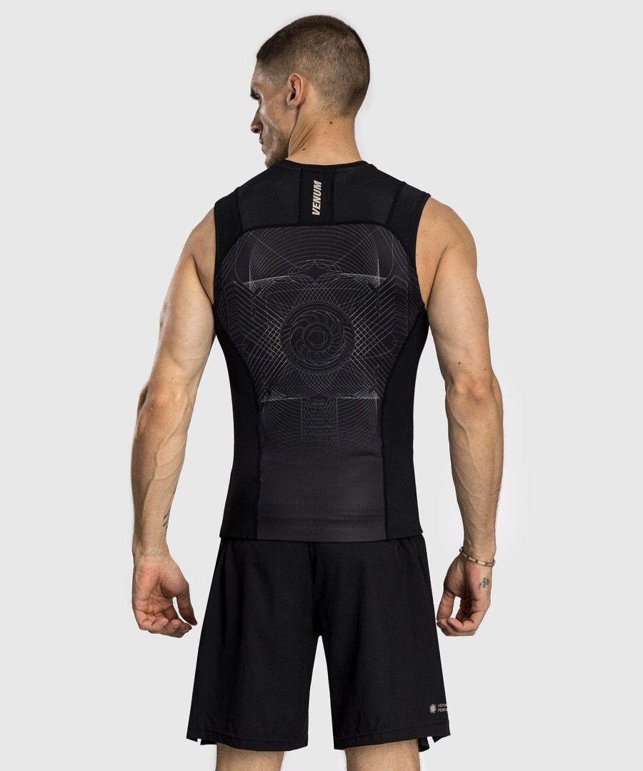 pánský rashguard venum g-fit air bez rukávů - tmavě černápouštní písek