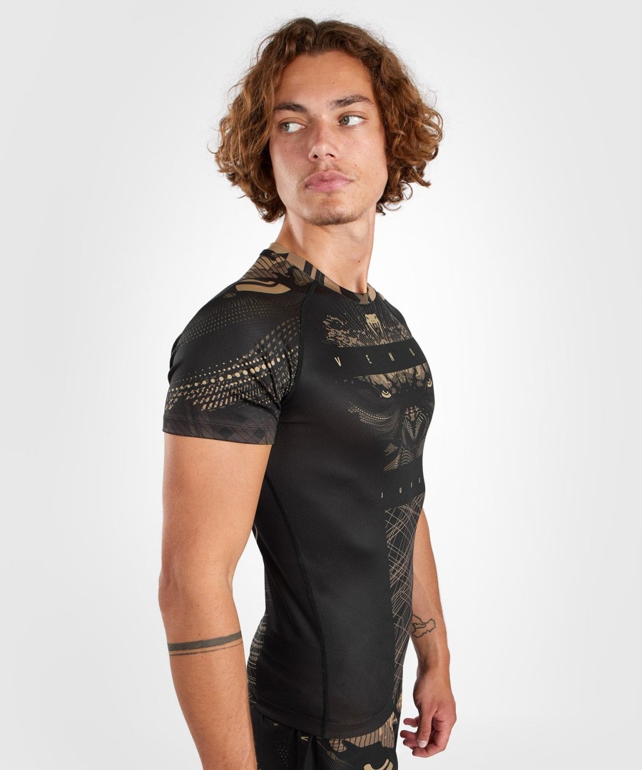 rashguard s krátkým rukávem venum gorilla jungle - černýpískový