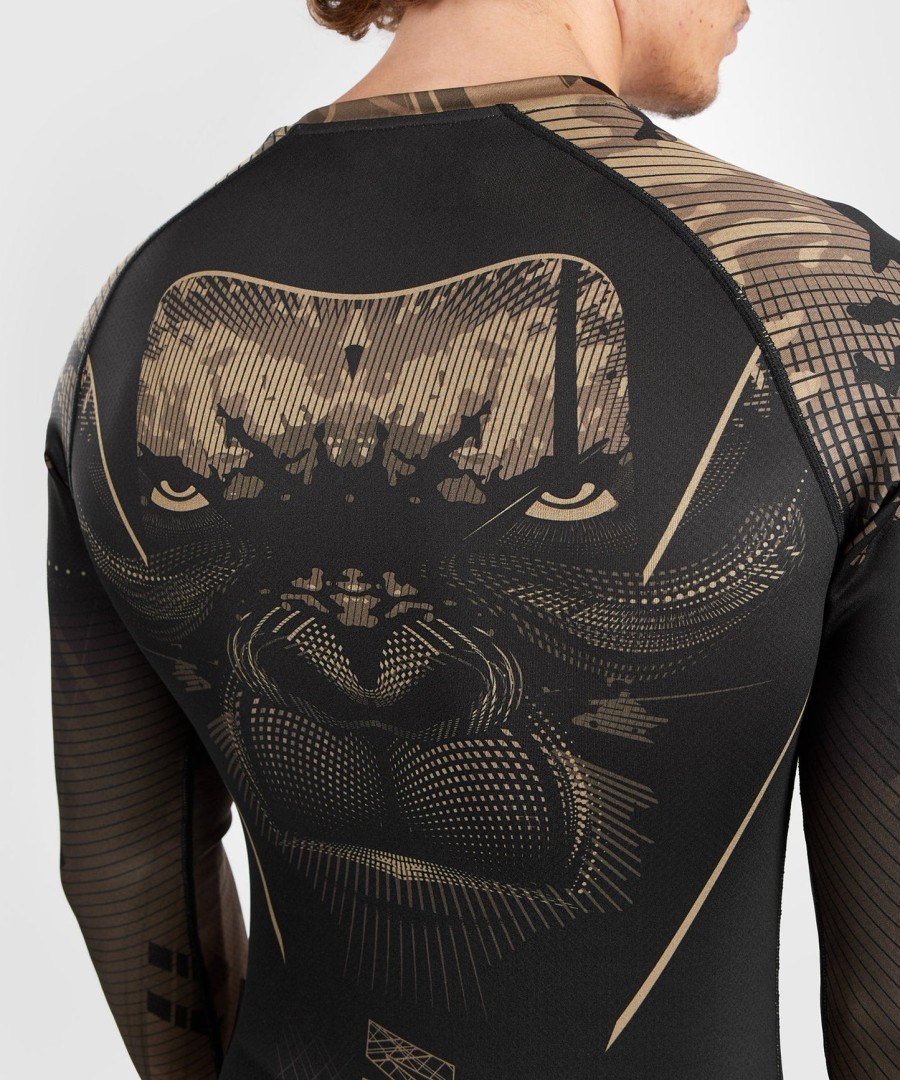 rashguard s dlouhým rukávem venum gorilla jungle - černýpískový