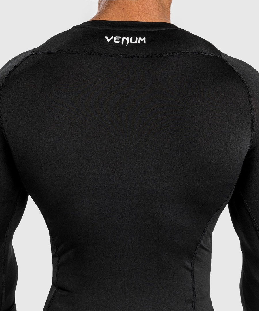 pánský rashguard s dlouhým rukávem venum attack - černo-šedý