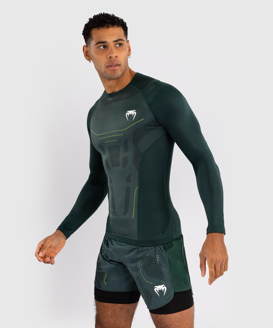 rashguard s dlouhým rukávem venum technical 3.0 - lesní zelená