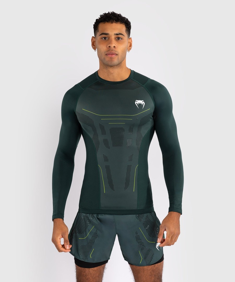 rashguard s dlouhým rukávem venum technical 3.0 - lesní zelená