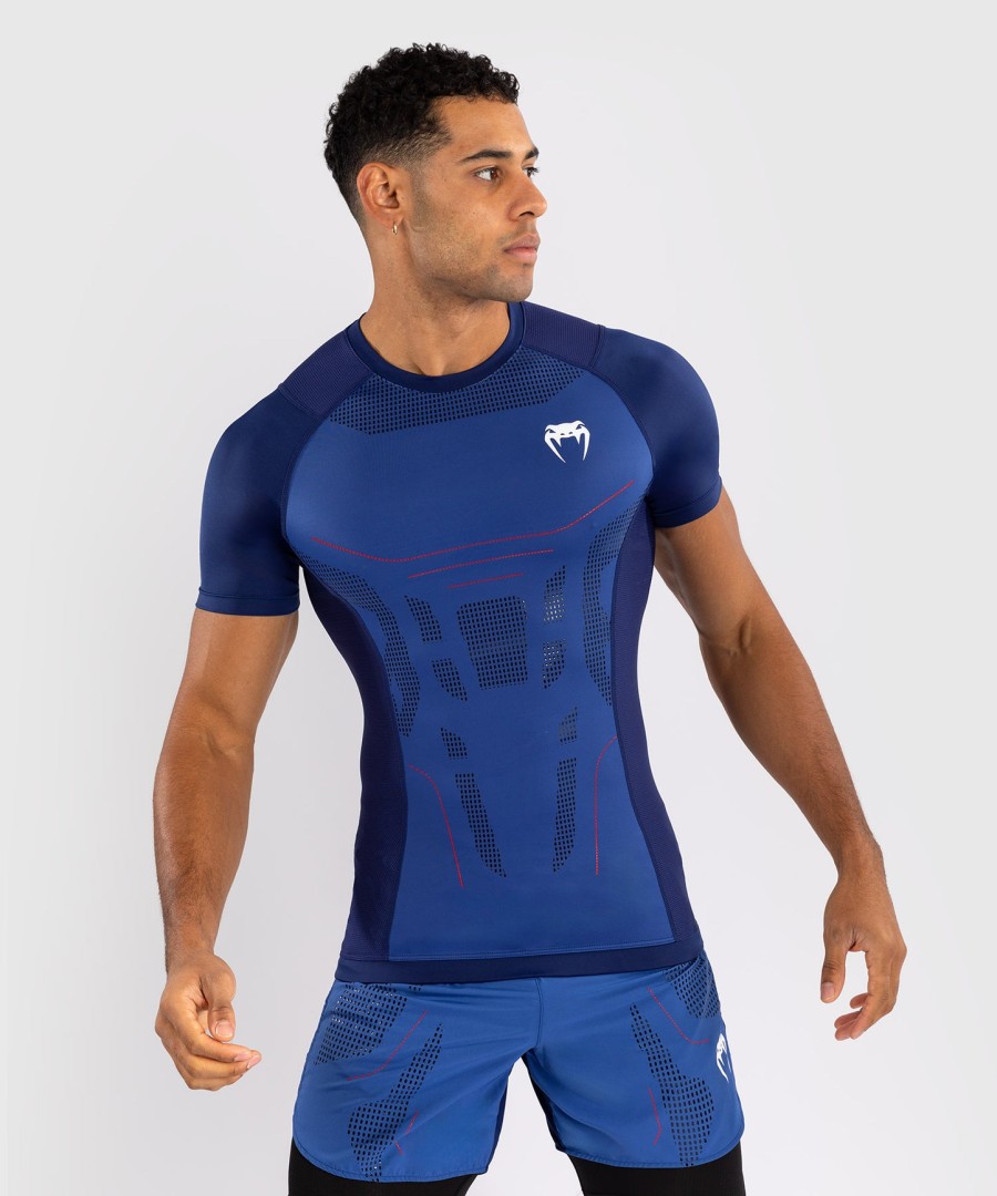 rashguard venum technical 3.0 s krátkým rukávem - nočně modrá