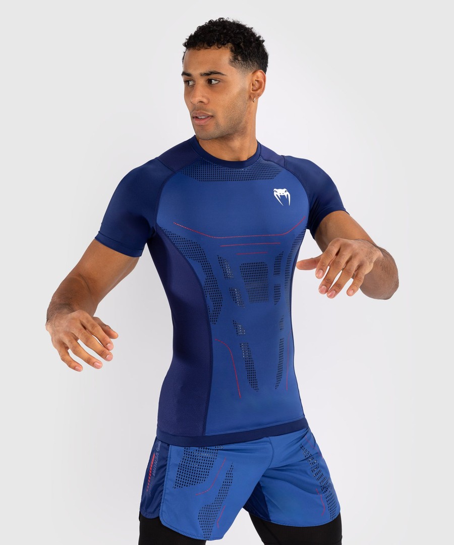 rashguard venum technical 3.0 s krátkým rukávem - nočně modrá
