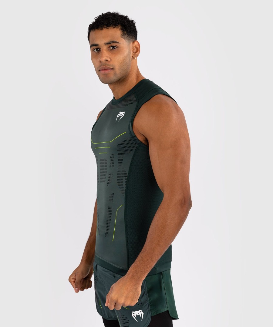 rashguard venum technical 3.0 bez rukávů - lesní zelená