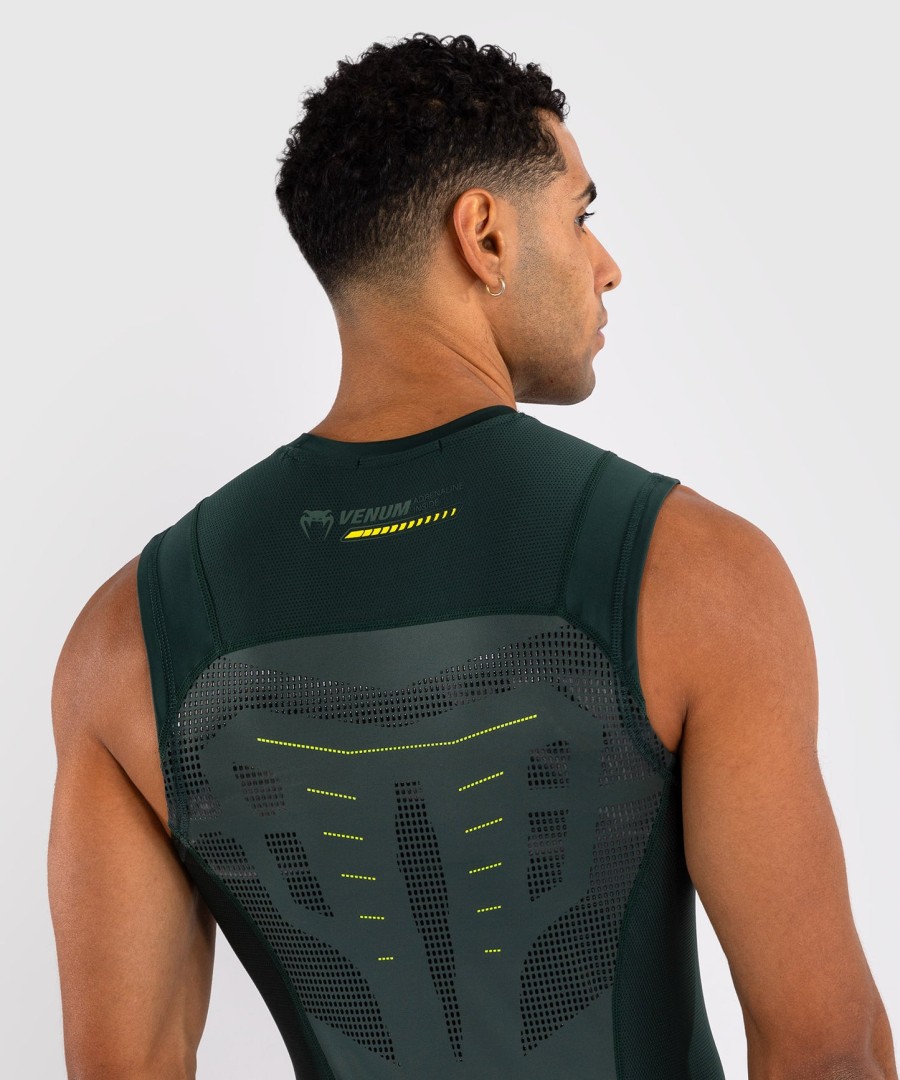 rashguard venum technical 3.0 bez rukávů - lesní zelená