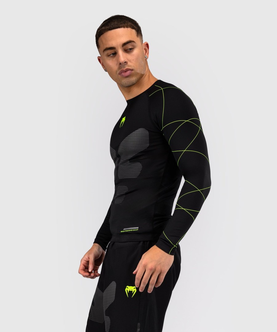 rashguard s dlouhým rukávem venum training camp 4.0 - černýneonově zelený