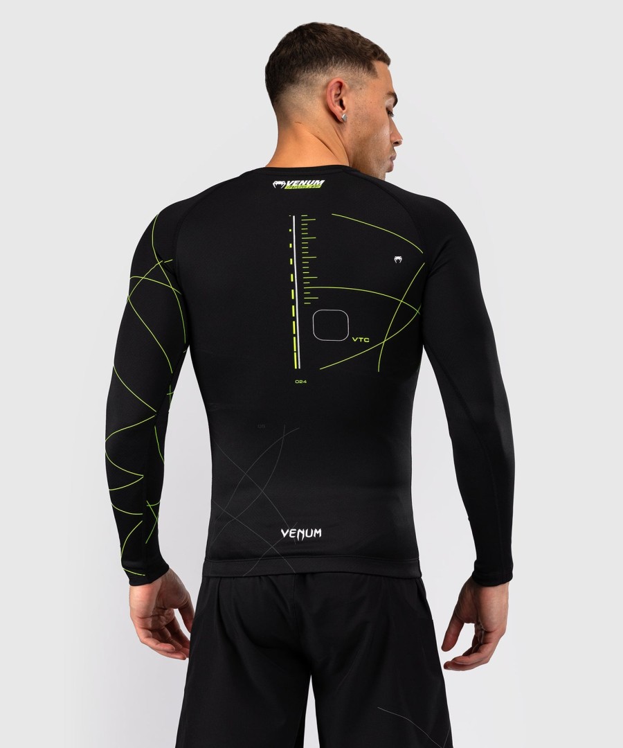 rashguard s dlouhým rukávem venum training camp 4.0 - černýneonově zelený