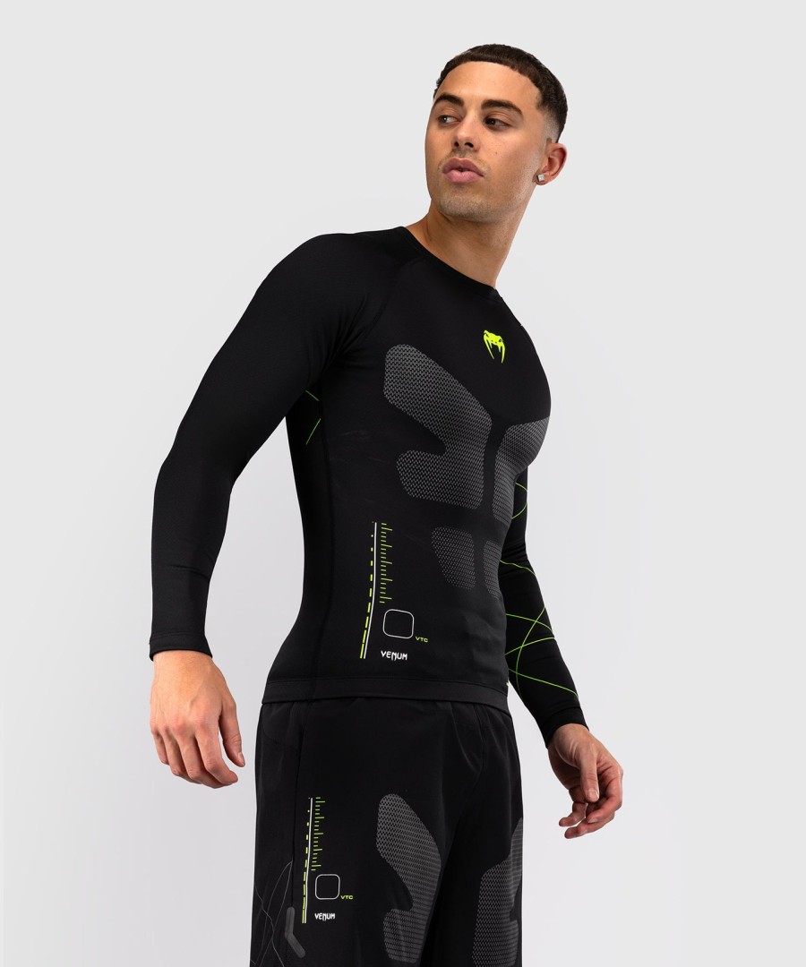 rashguard s dlouhým rukávem venum training camp 4.0 - černýneonově zelený