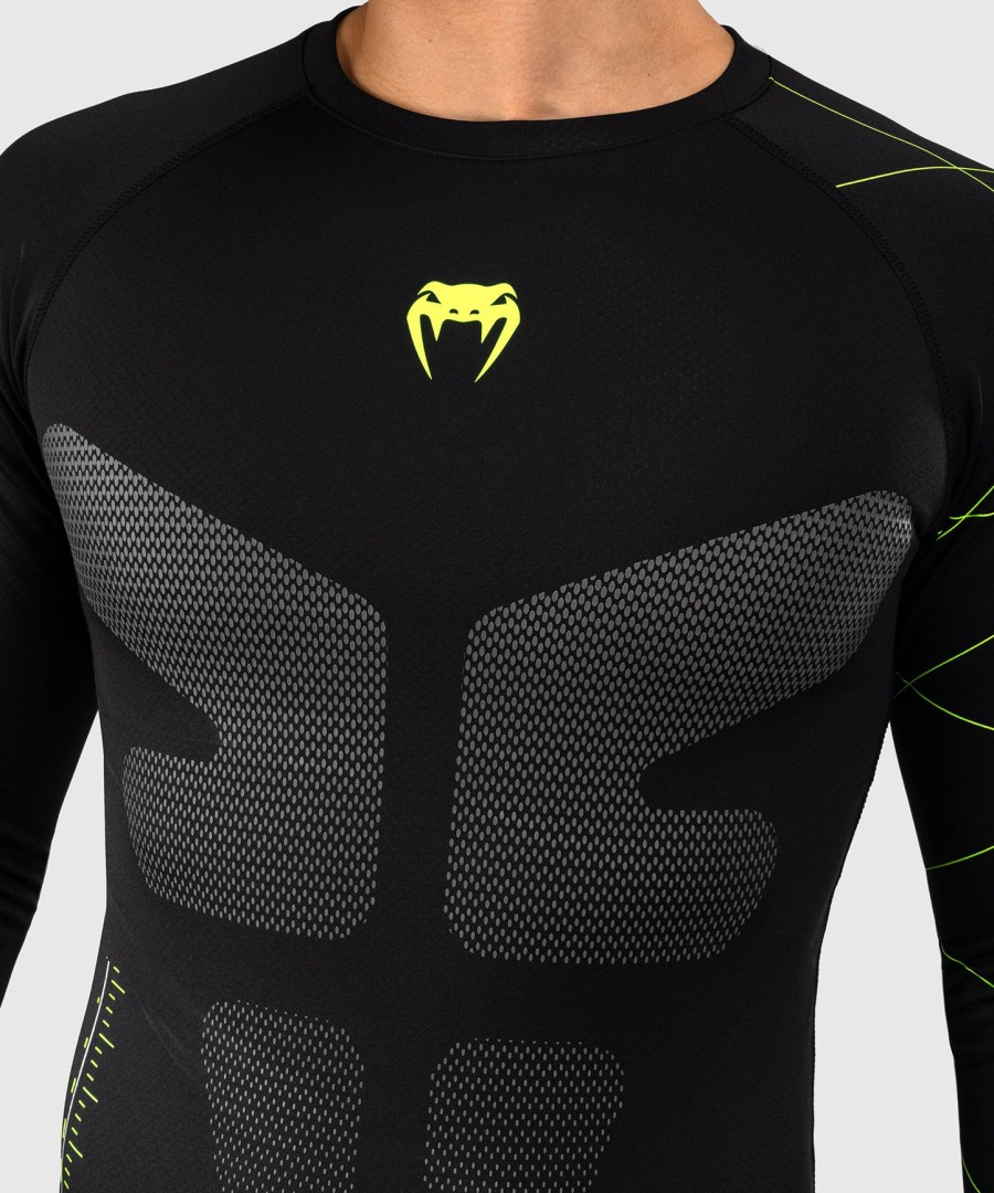 rashguard s dlouhým rukávem venum training camp 4.0 - černýneonově zelený