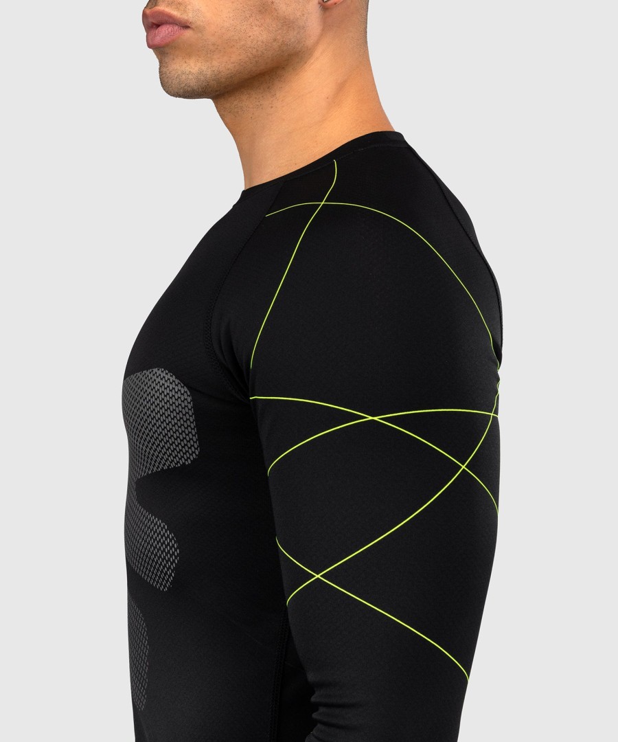 rashguard s dlouhým rukávem venum training camp 4.0 - černýneonově zelený
