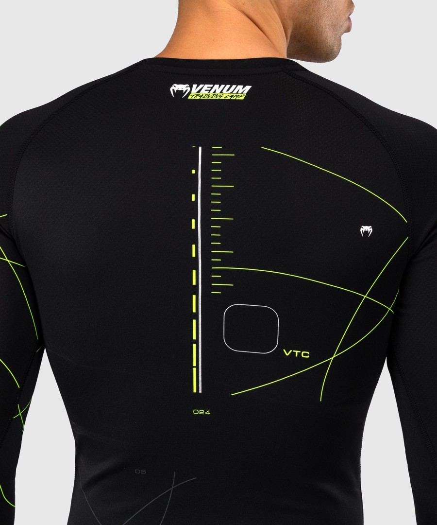 rashguard s dlouhým rukávem venum training camp 4.0 - černýneonově zelený