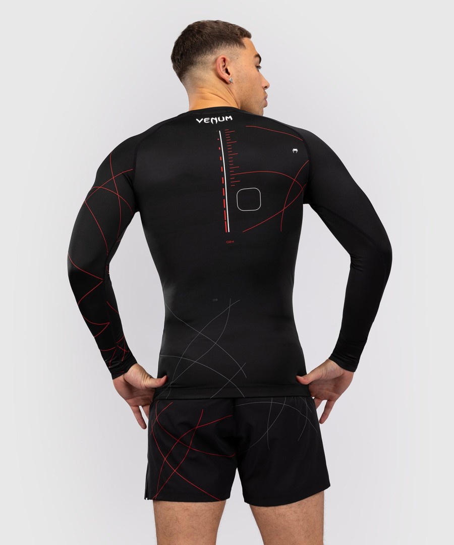 pánský rashguard s dlouhým rukávem venum tactical xt - černýohnivé červené