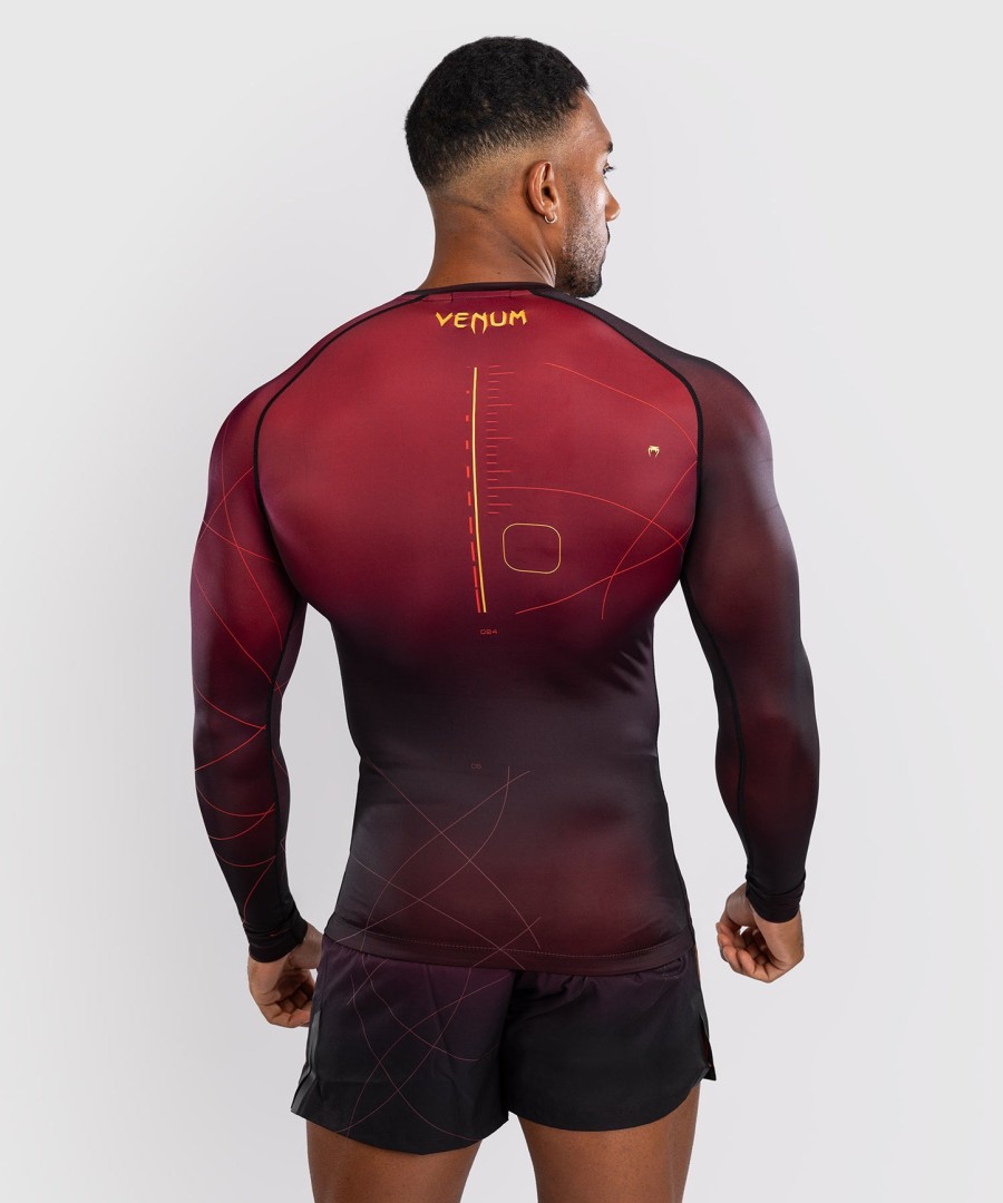 pánský rashguard venum tactical xt s dlouhým rukávem - černývínovýzlatý