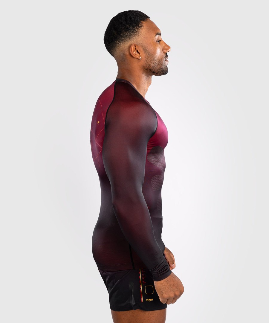 pánský rashguard venum tactical xt s dlouhým rukávem - černývínovýzlatý