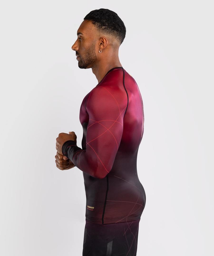 pánský rashguard venum tactical xt s dlouhým rukávem - černývínovýzlatý