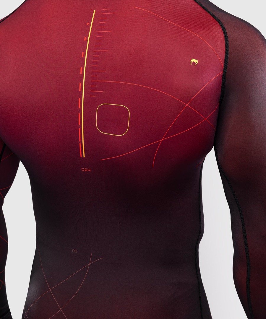 pánský rashguard venum tactical xt s dlouhým rukávem - černývínovýzlatý