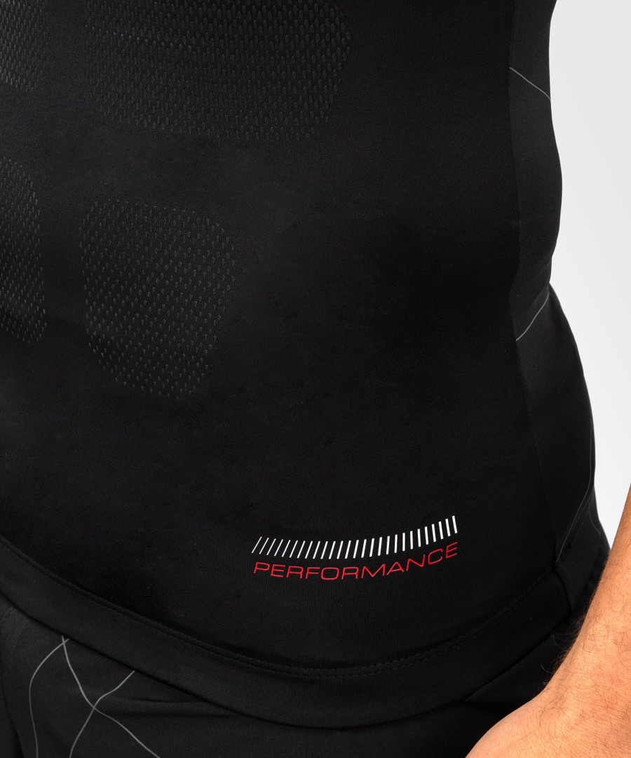 rashguard venum tactical xt bez rukávů - černýohnivé červené