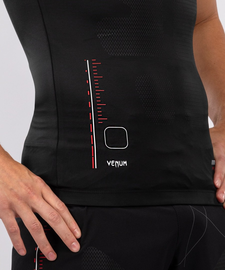 rashguard venum tactical xt bez rukávů - černýohnivé červené