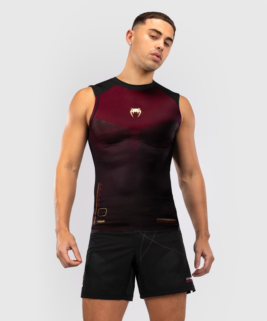 rashguard venum tactical xt bez rukávů - černávínovázlatá