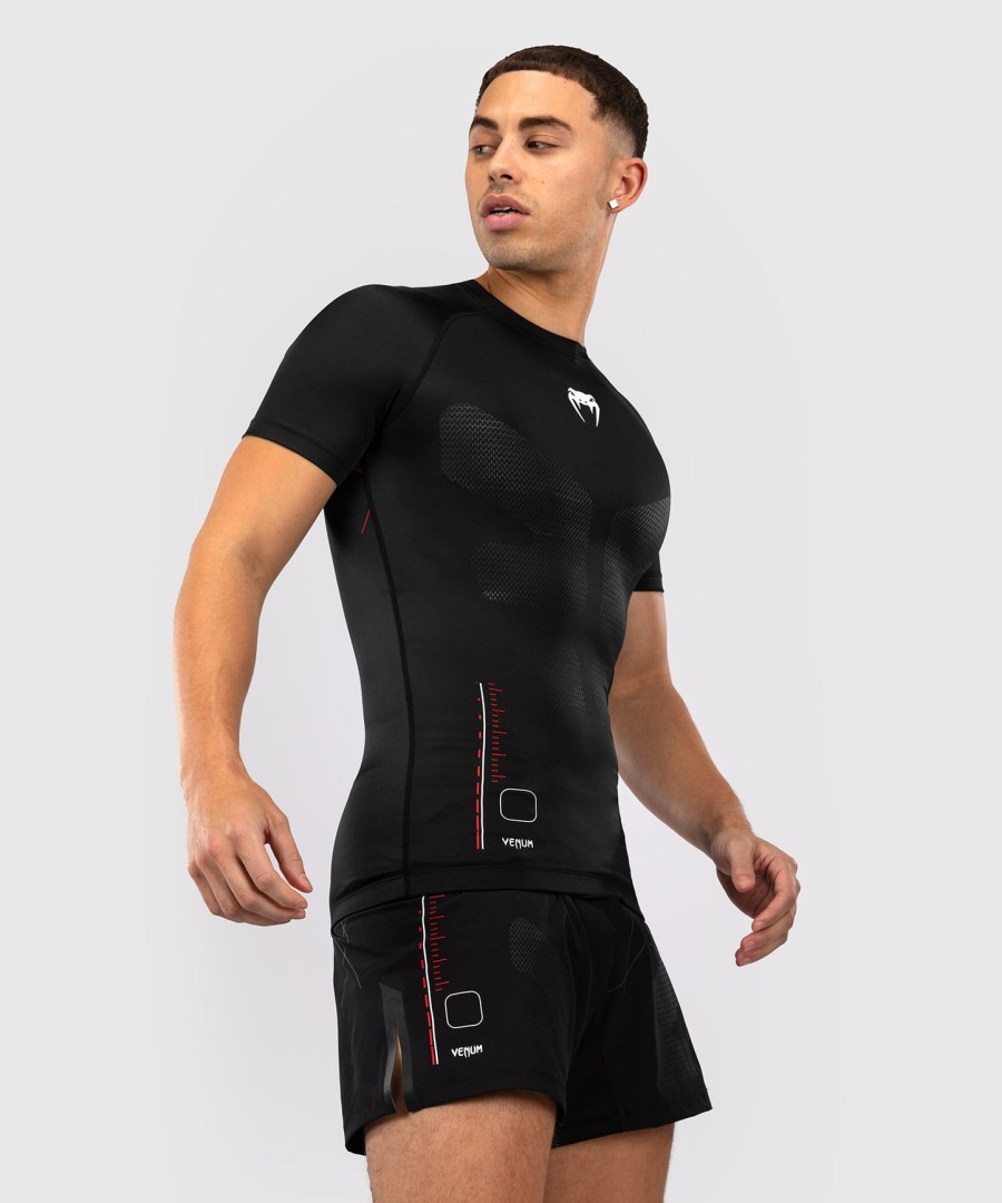 rashguard s krátkým rukávem venum tactical xt - černýohnivé červené