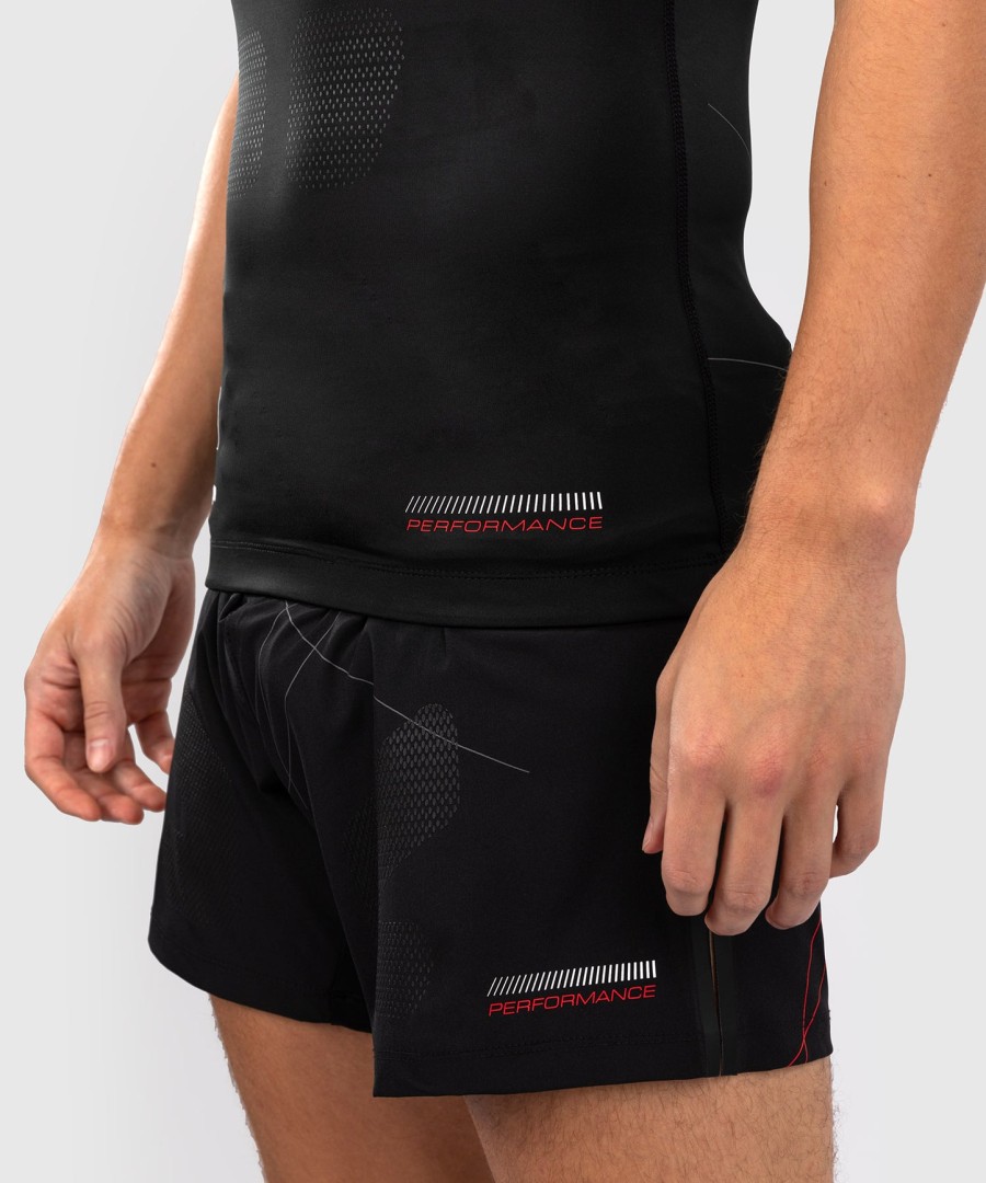 rashguard s krátkým rukávem venum tactical xt - černýohnivé červené