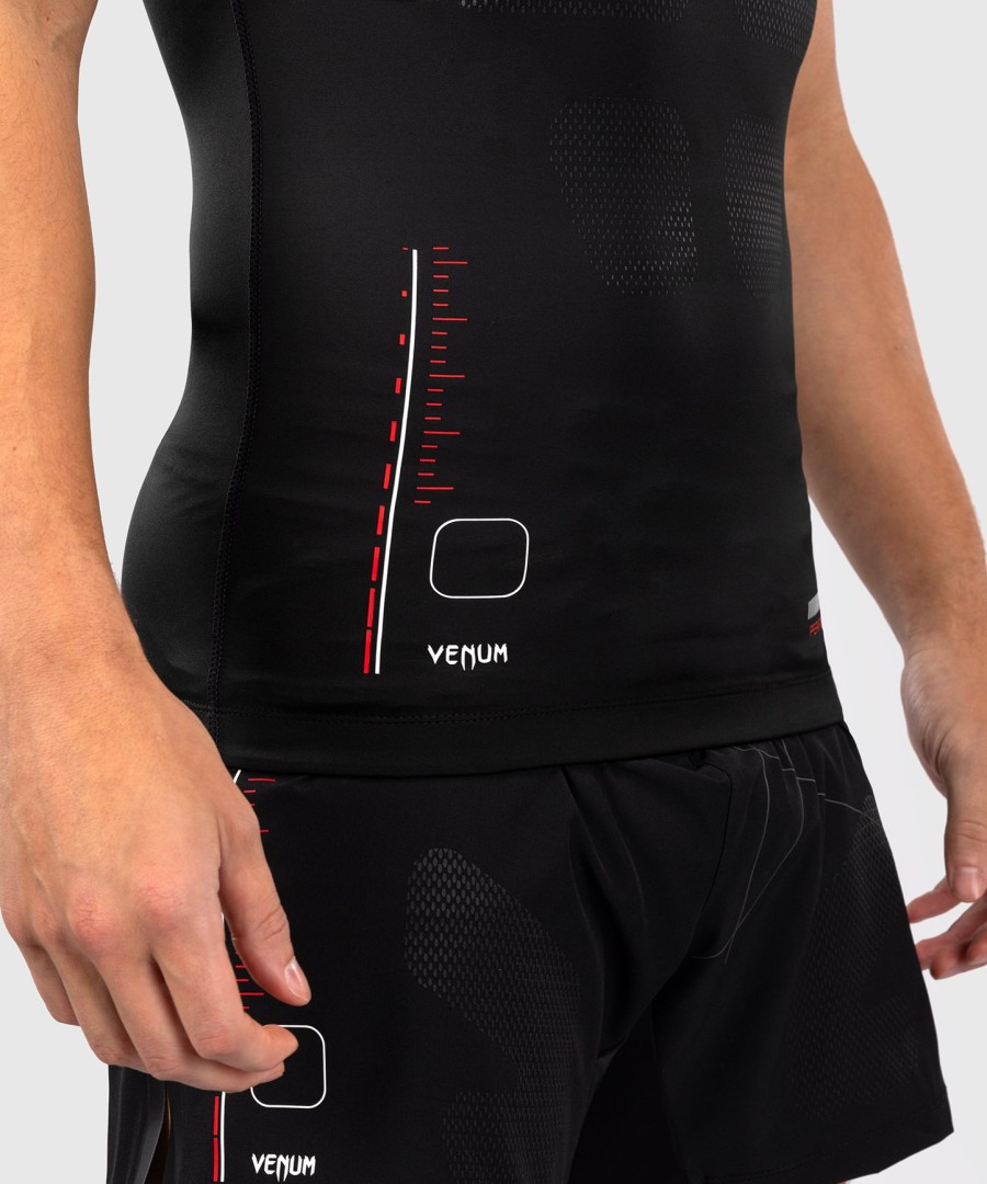 rashguard s krátkým rukávem venum tactical xt - černýohnivé červené